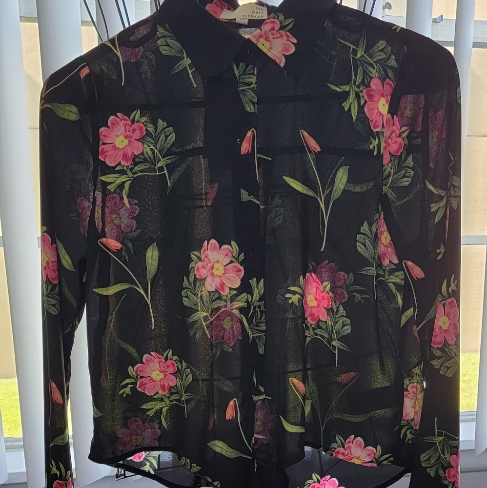 Tie Front Shirt - Floral (Ten Sixty Sherman)